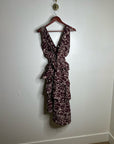 Cleobella 100% Organic Cotton Ruffle Tiered Plunge Neck Midi Dress