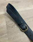 Madewell 100% Genuine Italian Leather Black Gold Hardware Belt