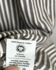 MATE The Label 100% Organic Cotton Poplin Striped Brown Midi Dress