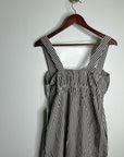 MATE The Label 100% Organic Cotton Poplin Striped Brown Midi Dress