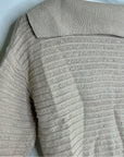 Stitches & Stripes 100% Cotton Tan Textured Pullover Sweater