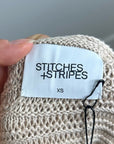 Stitches & Stripes 100% Cotton Tan Textured Pullover Sweater