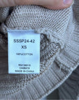 Stitches & Stripes 100% Cotton Tan Textured Pullover Sweater
