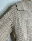 Stitches & Stripes 100% Cotton Tan Textured Pullover Sweater