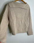 Stitches & Stripes 100% Cotton Tan Textured Pullover Sweater