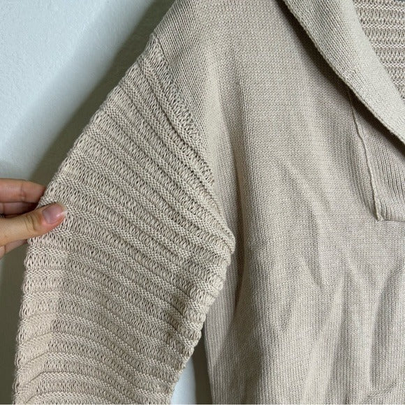 Stitches &amp; Stripes 100% Cotton Tan Textured Pullover Sweater
