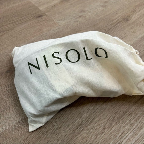 Nisolo All Day Wooden Tan Leather Heeled Clog Sandal