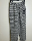 Reformation 100% Linen Black White Checkered Trouser Pant