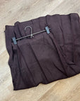Madewell 100% Linen Chocolate Brown Pull on Slip Skirt