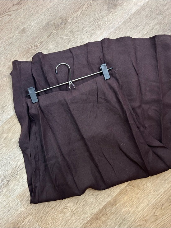 Madewell 100% Linen Chocolate Brown Pull on Slip Skirt