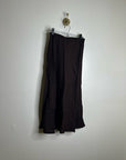 Madewell 100% Linen Chocolate Brown Pull on Slip Skirt