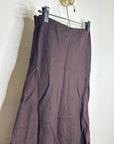 Madewell 100% Linen Chocolate Brown Pull on Slip Skirt