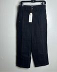 Cleobella 100% Organic Cotton Black Straight Leg Denim Jean Trouser Pant
