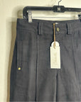 Cleobella 100% Organic Cotton Black Straight Leg Denim Jean Trouser Pant