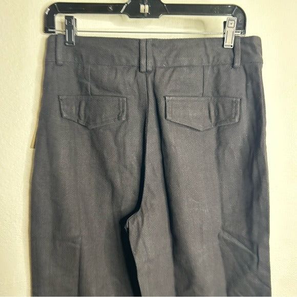 Cleobella 100% Organic Cotton Black Straight Leg Denim Jean Trouser Pant