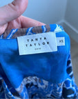 Tanya Taylor Swim 100% Cotton Lightweight Blue Shia Dress