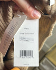 VINCE Cashmere Wool Ribbed Knit Tan Sweater Midi Dress