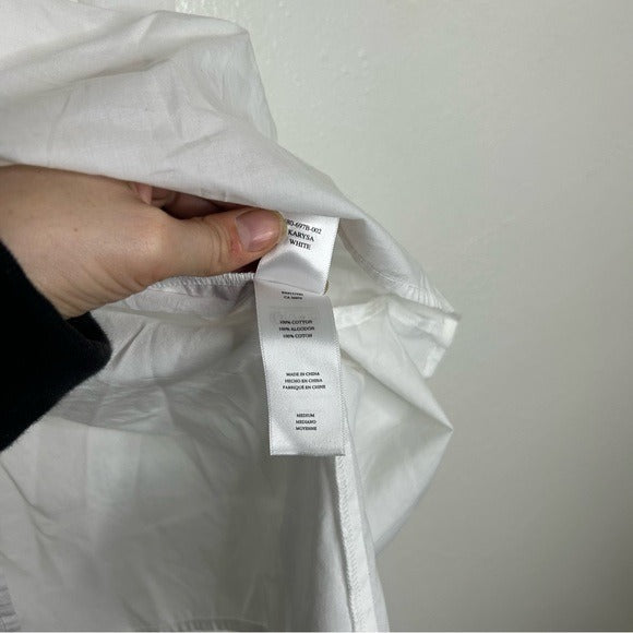 Rails 100% Cotton Karysa White Flutter Sleeve Blouse in White