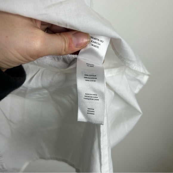 Rails Rails 100% Cotton Karysa White Flutter Sleeve Blouse in White - Cotton