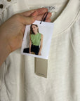 Nation LA 100% Cotton Mikka Gold Button Tank Top in Cream