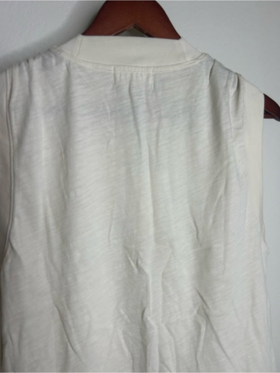 Nation LA 100% Cotton Mikka Gold Button Tank Top in Cream