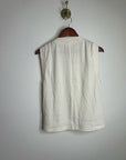 Nation LA 100% Cotton Mikka Gold Button Tank Top in Cream