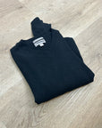 J. Crew 100% Cashmere High V - Neck Black Lightweight Sweater