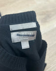 J. Crew 100% Cashmere High V - Neck Black Lightweight Sweater