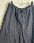 Reformation 100% Linen Black Straight Leg Drawstring Trouser Pant