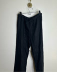 Reformation 100% Linen Black Straight Leg Drawstring Trouser Pant