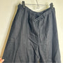 Reformation 100% Linen Black Straight Leg Drawstring Trouser Pant