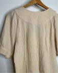 Honorine 100% Cotton Gauze Short Sleeve Puff Sleeve Top