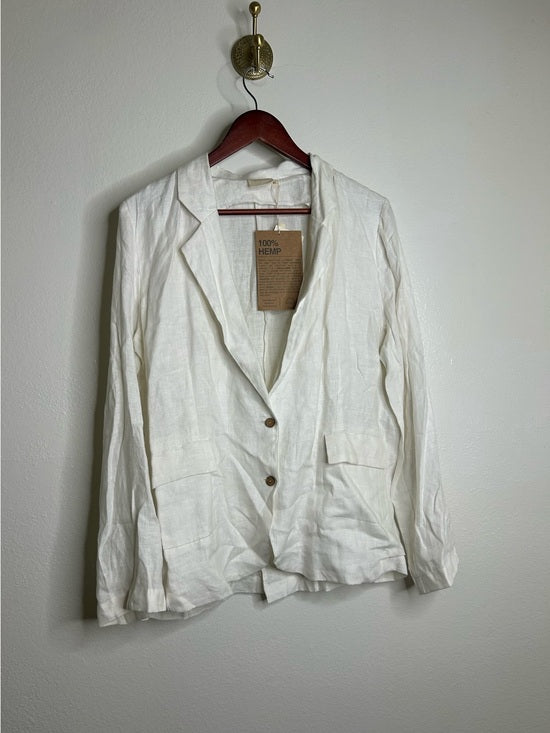 Reistor 100% Hemp 'She's Everything Blazer' in Coconut White