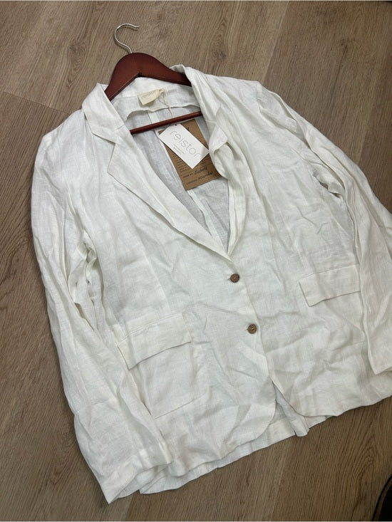 Reistor 100% Hemp 'She's Everything Blazer' in Coconut White