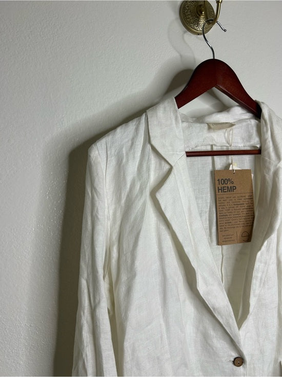 Reistor 100% Hemp 'She's Everything Blazer' in Coconut White