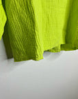 Nation LA 100% Cotton Gauze Bright Green Peasant Style Mimi Blouse