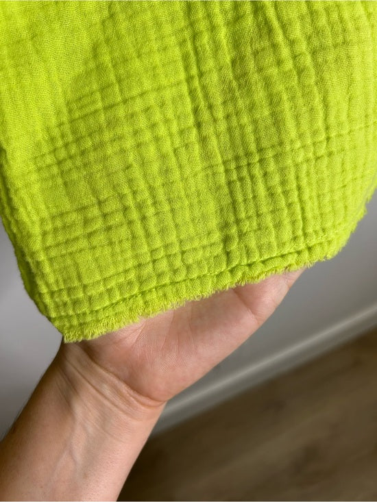 Nation LA 100% Cotton Gauze Bright Green Peasant Style Mimi Blouse