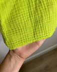 Nation LA 100% Cotton Gauze Bright Green Peasant Style Mimi Blouse
