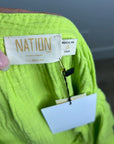 Nation LA 100% Cotton Gauze Bright Green Peasant Style Mimi Blouse