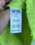 Nation LA 100% Cotton Gauze Bright Green Peasant Style Mimi Blouse