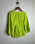 Nation LA 100% Cotton Gauze Bright Green Peasant Style Mimi Blouse