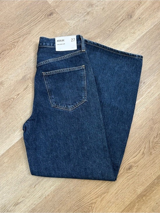 AGOLDE 100% Regenerative Cotton Low Curve Jean in Pendulum Dark Wash