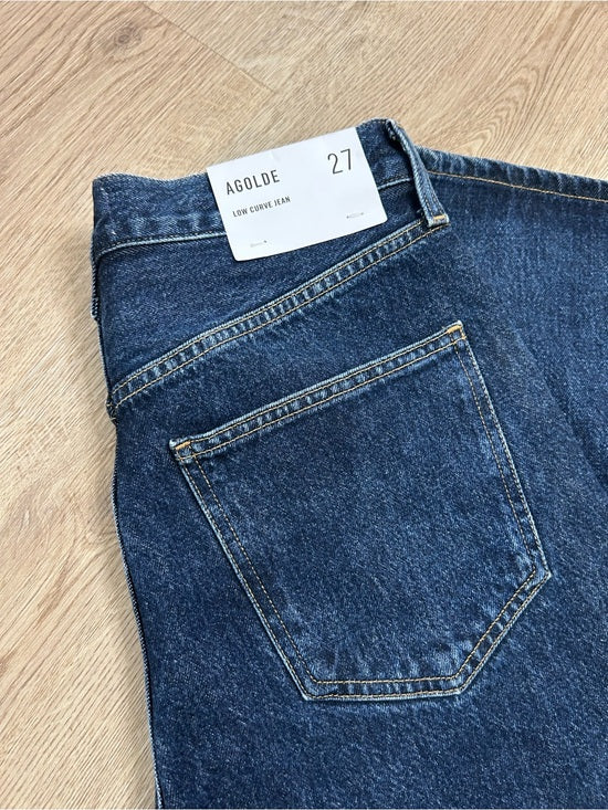 AGOLDE 100% Regenerative Cotton Low Curve Jean in Pendulum Dark Wash