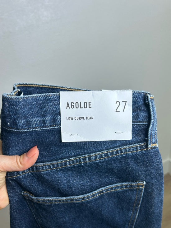 AGOLDE 100% Regenerative Cotton Low Curve Jean in Pendulum Dark Wash