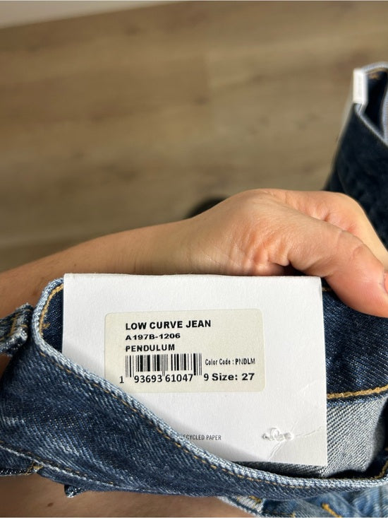 AGOLDE 100% Regenerative Cotton Low Curve Jean in Pendulum Dark Wash