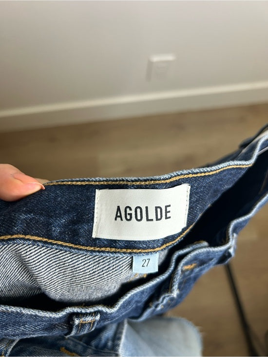 AGOLDE 100% Regenerative Cotton Low Curve Jean in Pendulum Dark Wash