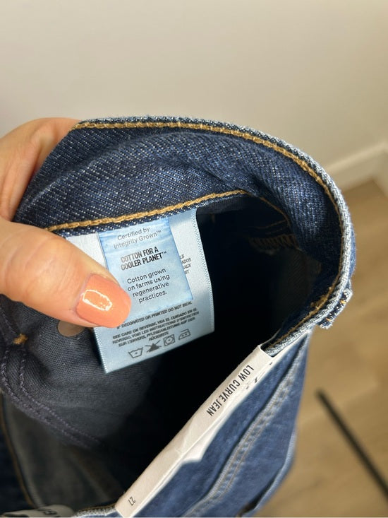AGOLDE 100% Regenerative Cotton Low Curve Jean in Pendulum Dark Wash