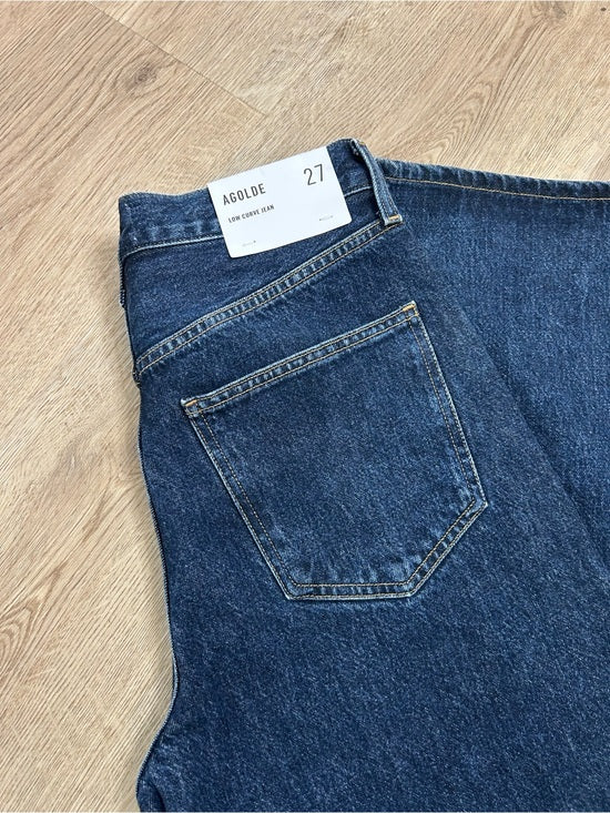 AGOLDE 100% Regenerative Cotton Low Curve Jean in Pendulum Dark Wash