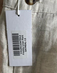 Reformation 100% Linen Freddie Straight Leg Trouser Pant in Oatmeal