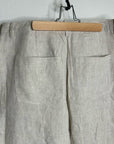 Reformation 100% Linen Freddie Straight Leg Trouser Pant in Oatmeal